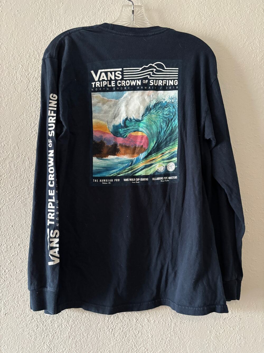 VANS Tee Long Sleeve Mens Size M Blue